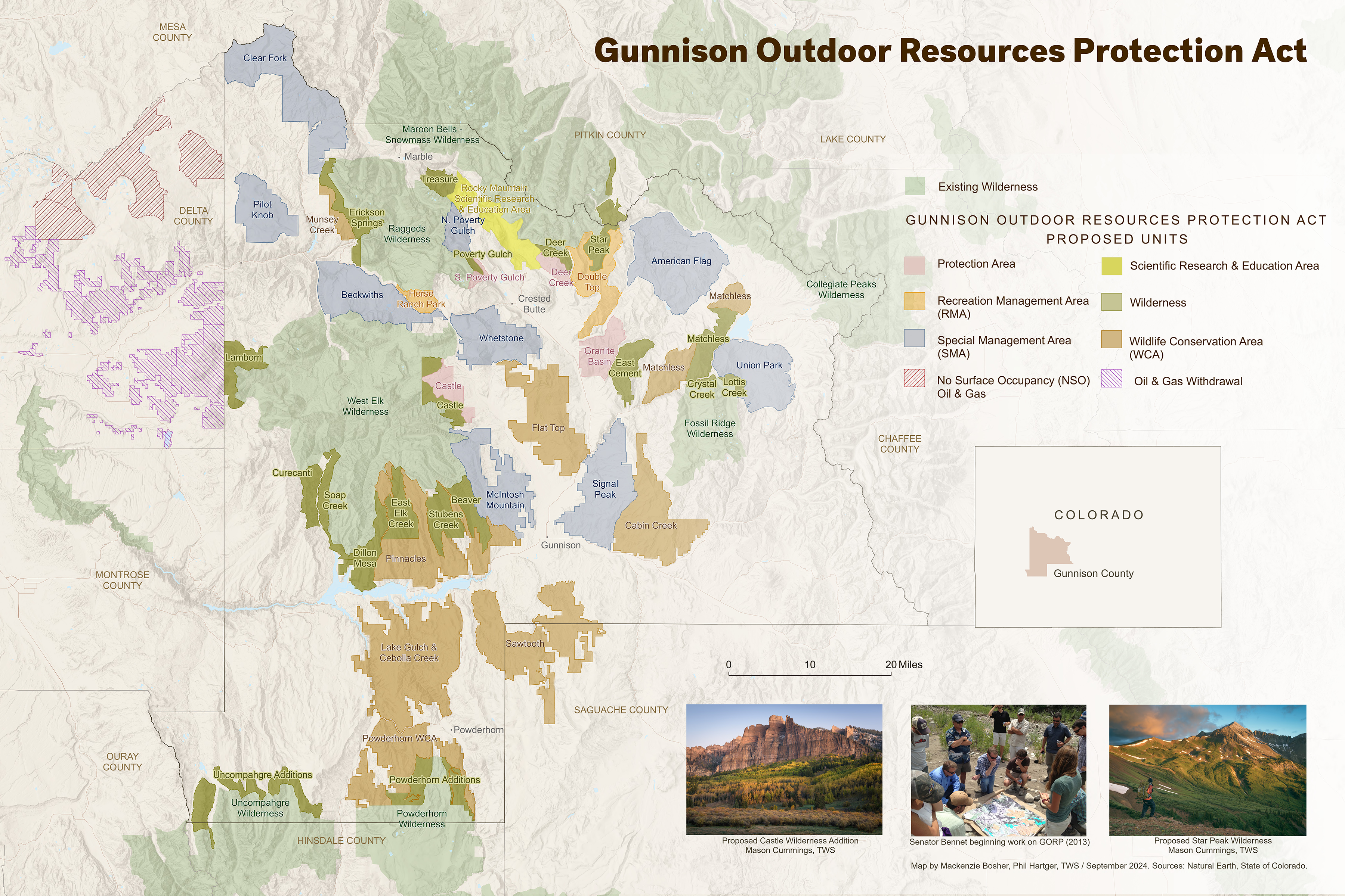 Gunnison Outdoor Resources Protection Act Map.