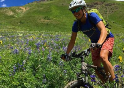 Mountain biking in the proposed Double Top Recreation Management Area. Photo Credit: Sarah Crockett