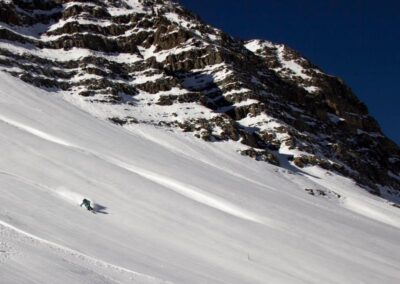 Backcountry skiing in the proposed North Poverty Gulch Special Management Area. Photo Credit: Patrick Sullivan